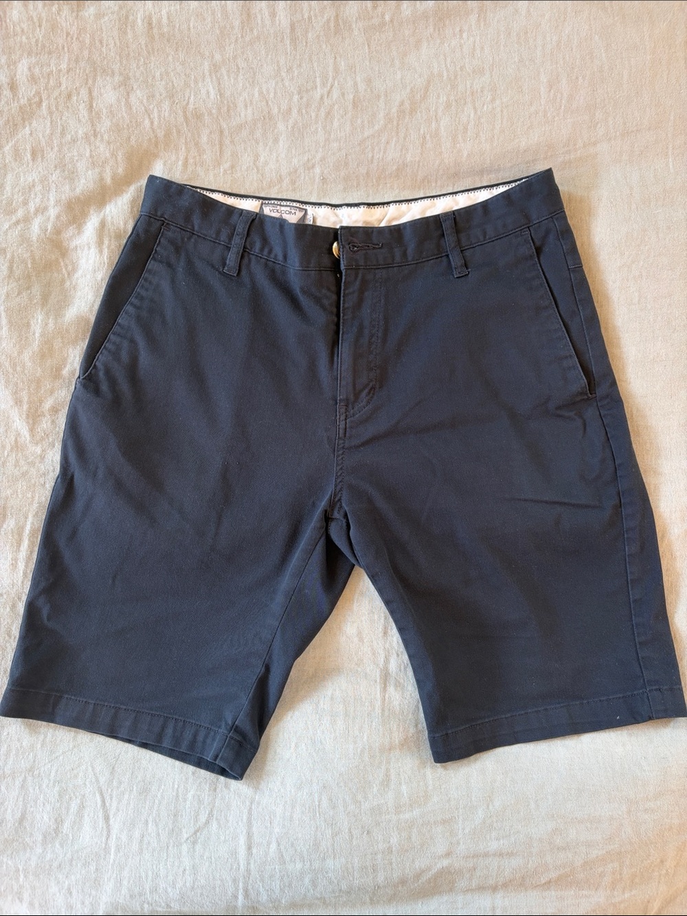 Men's Classic Black Volcom Cotton Shorts